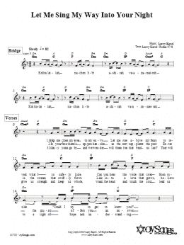page one of Let Me Sing My Way Into Your Night (Lead Sheet / Fake Book)