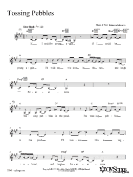 page one of Tossing Pebbles (Lead Sheet / Fake Book)