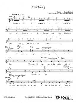 page one of Star Song (Lead Sheet / Fake Book)