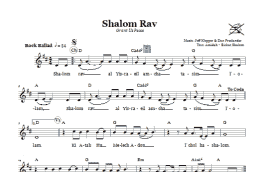 page one of Shalom Rav (Grant Us Peace) (Lead Sheet / Fake Book)