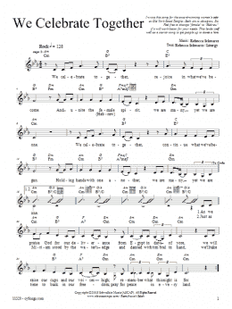 page one of We Celebrate Together (Lead Sheet / Fake Book)