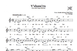page one of V'sham'ru (You Shall Keep Shabbat) (Lead Sheet / Fake Book)