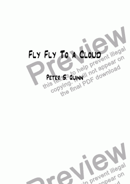 page one of Fly Fly To a Cloud