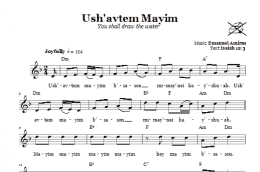 page one of Ush'avtem Mayim (You Shall Draw The Water) (Lead Sheet / Fake Book)