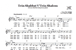 page one of Tein Shabbat V'Tein Shalom (Give Us Shabbat And Peace) (Lead Sheet / Fake Book)