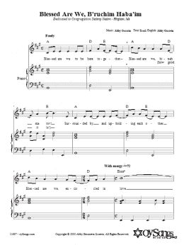 page one of Blessed Are We, B'ruchim Haba'im (Piano, Vocal & Guitar Chords (Right-Hand Melody))