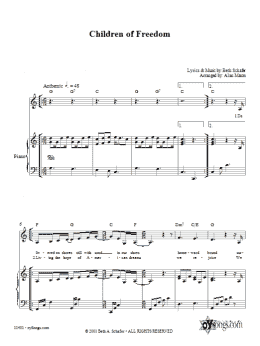 page one of Children of Freedom (Piano, Vocal & Guitar Chords (Right-Hand Melody))