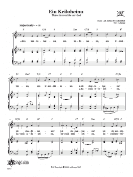 page one of Ein Keiloheinu (There Is None Like Our God) (Piano, Vocal & Guitar Chords (Right-Hand Melody))