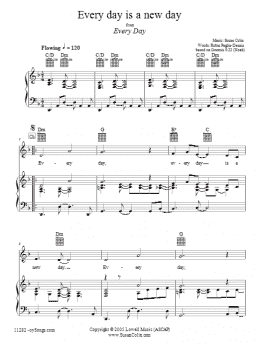 page one of Every Day Is a New Day (Piano, Vocal & Guitar Chords (Right-Hand Melody))