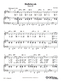 page one of Halleluyah (Psalm 148) (Piano, Vocal & Guitar Chords (Right-Hand Melody))