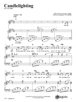 page one of Candlelighting (Piano, Vocal & Guitar Chords (Right-Hand Melody))