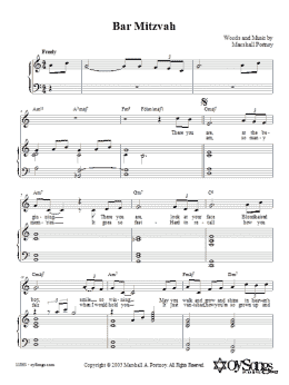 page one of Bar Mitzvah (Piano, Vocal & Guitar Chords (Right-Hand Melody))