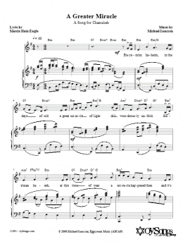 page one of A Greater Miracle (Piano, Vocal & Guitar Chords (Right-Hand Melody))