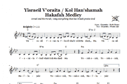page one of Yisraeil V'oraita/Kol Han'shamah Hakafah Medley (Medley For Torah March) (Lead Sheet / Fake Book)