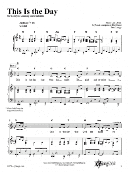 page one of This Is the Day (Piano, Vocal & Guitar Chords (Right-Hand Melody))