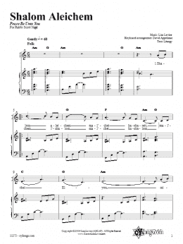 page one of Shalom Aleichem (Piano, Vocal & Guitar Chords (Right-Hand Melody))