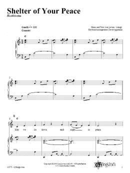 page one of Shelter of Your Peace (Piano, Vocal & Guitar Chords (Right-Hand Melody))