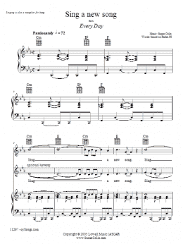 page one of Sing a New Song (Piano, Vocal & Guitar Chords (Right-Hand Melody))