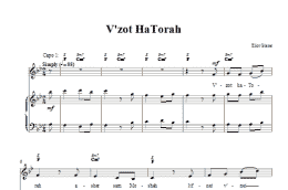 page one of V'zot HaTorah (Piano, Vocal & Guitar Chords (Right-Hand Melody))