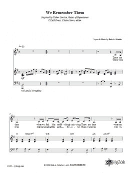 page one of We Remember Them (Piano, Vocal & Guitar Chords (Right-Hand Melody))