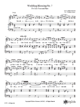page one of Wedding Blessing No. 7 (Piano, Vocal & Guitar Chords (Right-Hand Melody))