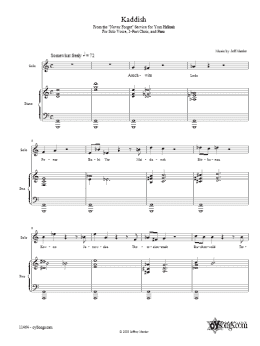 page one of Kaddish (Piano, Vocal & Guitar Chords (Right-Hand Melody))