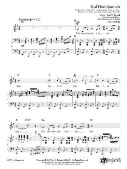 page one of Kol Han'shamah (May Everything That Breathes Praise God) (Piano, Vocal & Guitar Chords (Right-Hand Melody))