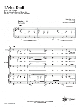 page one of L'cha Dodi (Piano, Vocal & Guitar Chords (Right-Hand Melody))
