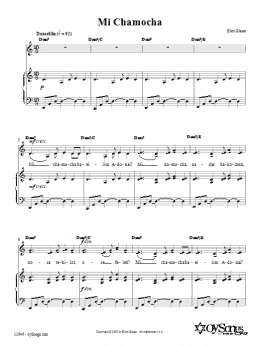 page one of Mi Chamocha (Piano, Vocal & Guitar Chords (Right-Hand Melody))
