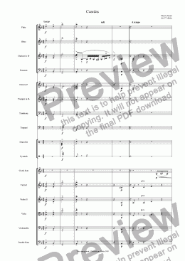 page one of Czardas - Violin & Orchestra