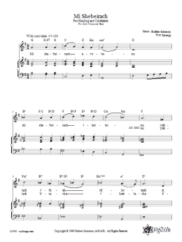 page one of Mi Shebeirach (Piano, Vocal & Guitar Chords (Right-Hand Melody))