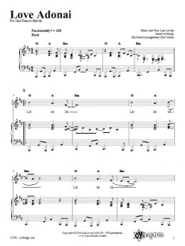 page one of Love Adonai (Piano, Vocal & Guitar Chords (Right-Hand Melody))