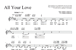 page one of All Your Love (Lead Sheet / Fake Book)