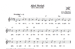 page one of Alei Neiri (Burn, Little Candles) (Lead Sheet / Fake Book)