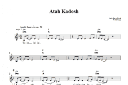 page one of Atah Kadosh (Lead Sheet / Fake Book)