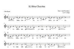 page one of Ki Hem Khayenu (3-Part Mixed Choir)