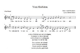 page one of Yom Shabbaton (4-Part Choir)