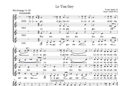 page one of Lo Yisa Goy (4-Part Choir)