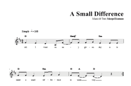 page one of A Small Difference (Lead Sheet / Fake Book)