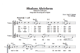 page one of Shalom Aleichem (Peace Be With You) (2-Part Choir)