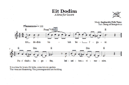 page one of Eit Dodim (A Time For Lovers) (Lead Sheet / Fake Book)