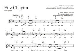 page one of Eitz Chayim (Lead Sheet / Fake Book)