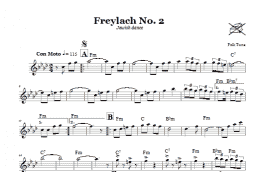 page one of Freylach No. 2 (Jewish Dance) (Lead Sheet / Fake Book)