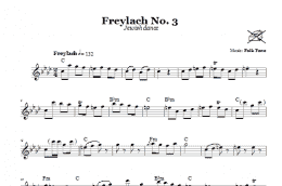 page one of Freylach No. 3 (Jewish Dance) (Lead Sheet / Fake Book)