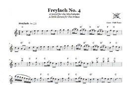 page one of Freylach No. 4 (A Tentzl Far Die Machantunim (A Little Dance For The In-Laws)) (Lead Sheet / Fake Book)