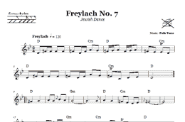 page one of Freylach No. 7 (Jewish Dance) (Lead Sheet / Fake Book)