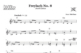 page one of Freylach No. 8 (Jewish Dance) (Lead Sheet / Fake Book)