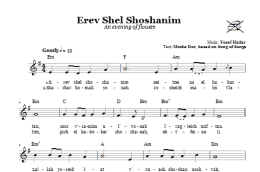 page one of Erev Shel Shoshanim (An Evening Of Flowers) (Lead Sheet / Fake Book)