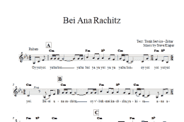 page one of Bei Ana Rachitz (Lead Sheet / Fake Book)