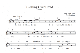 page one of Blessing Over Bread (HaMotzi) (Lead Sheet / Fake Book)